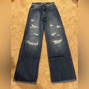 Distressed Wide Leg KanCan Jeans